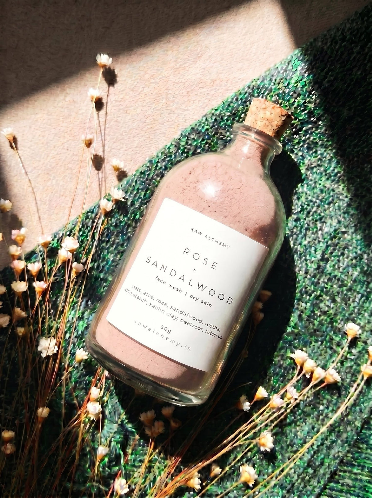 Raw Alchemy Rose + Sandalwood Powder Face Wash (50g) — product gallery image 8 of 13
