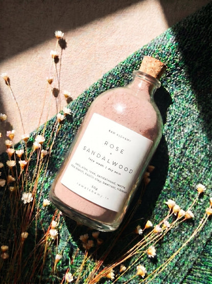 Raw Alchemy Rose + Sandalwood Powder Face Wash (50g) — product gallery image 8 of 13