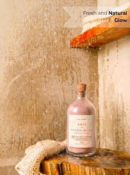 Rose + Sandalwood Powder Face Wash — Soap-Free, No Tightness, For Dry Skin (50g)