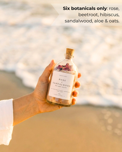 Rose + Sandalwood Powder Face Wash (Dry Skin) — Soap Free Cleanser | 100g