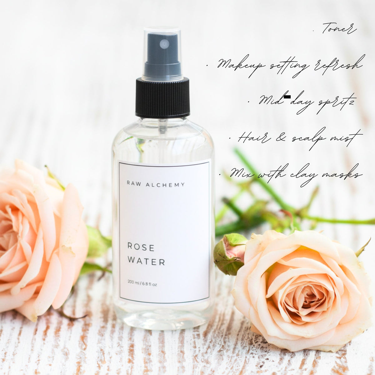 Raw Alchemy Steam-Distilled Pure Rose Water Toner — product gallery image 7 of 9