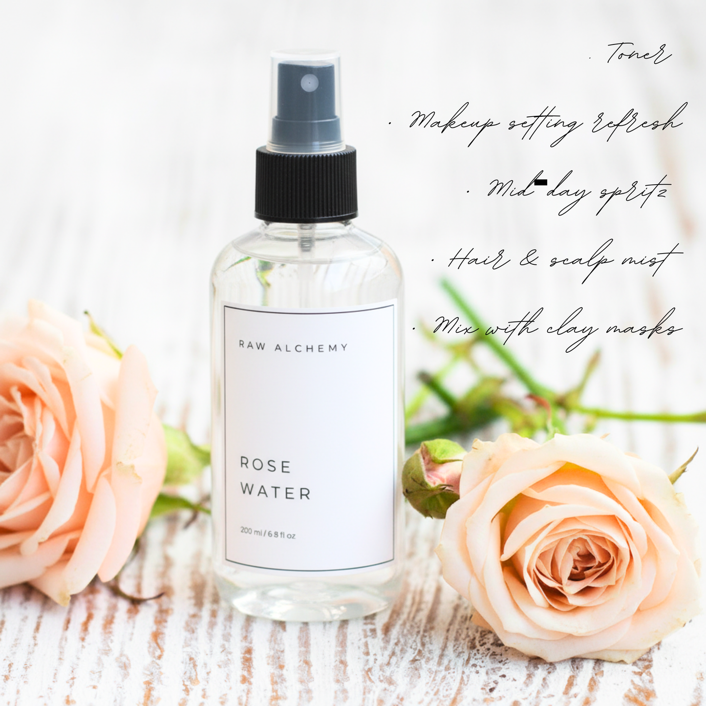RAW ALCHEMY Steam‑Distilled Rose Water Toner