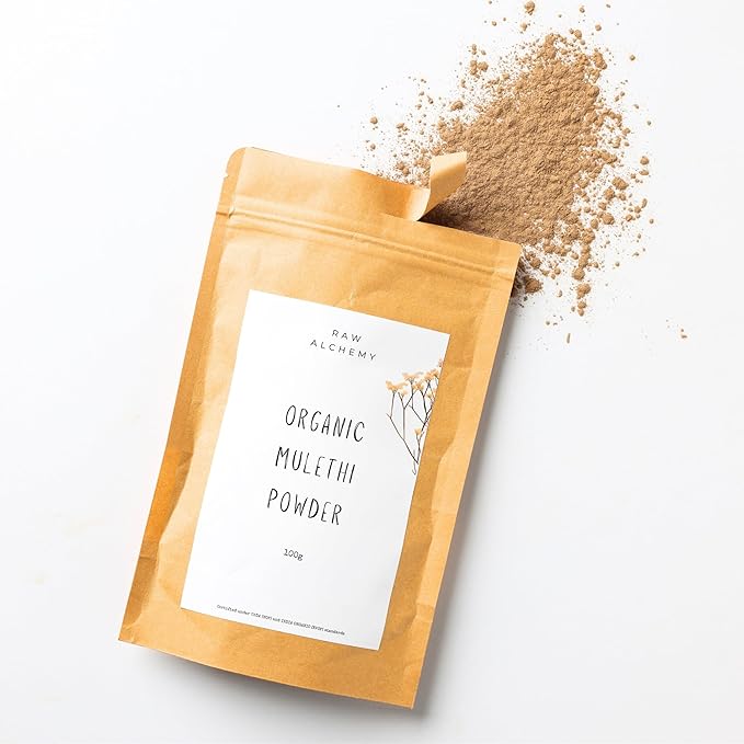 Raw Alchemy Organic Mulethi (Licorice) Powder 100 g – Natural Skin Brightener & Spot Fader