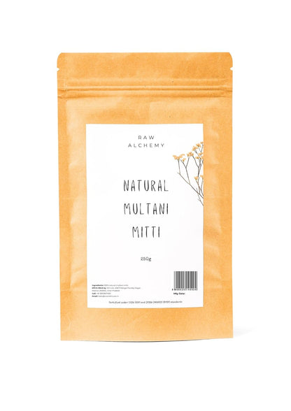 Raw Alchemy 100% Natural Multani Mitti Powder 250 g (Fuller’s Earth) – Deep-Cleansing Clay for Oily Skin, Blackheads & Tan