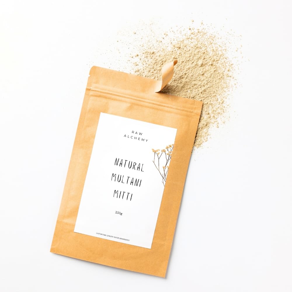 Raw Alchemy 100% Natural Multani Mitti Powder 250 g (Fuller’s Earth) – Deep-Cleansing Clay for Oily Skin, Blackheads & Tan