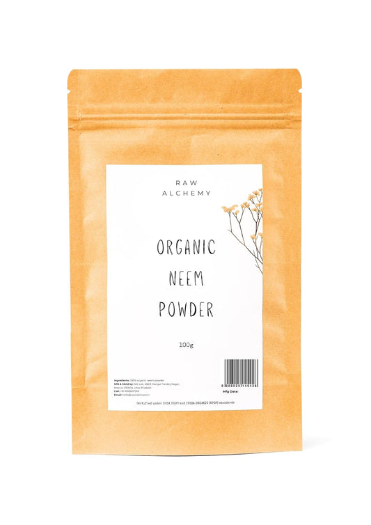 Raw Alchemy Organic Neem Leaf Powder 100 g – Anti-Acne & Anti-Dandruff Herbal Powder