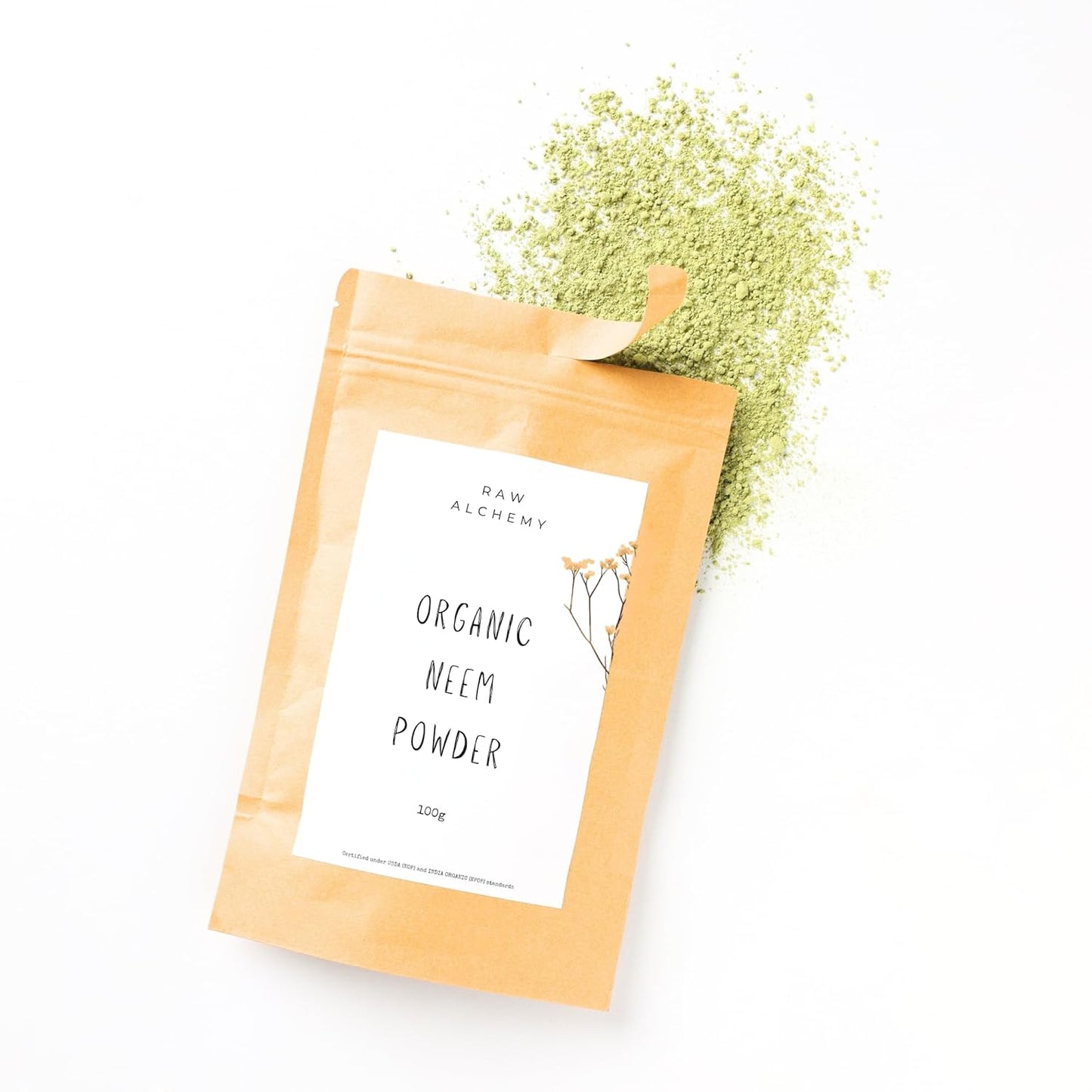Raw Alchemy Organic Neem Leaf Powder (100g) — product gallery image 4 of 5