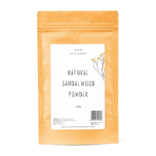 Raw Alchemy 100% Natural Sandalwood (Chandan) Powder 100 g – Face Pack for Glowing Skin & Tan Removal