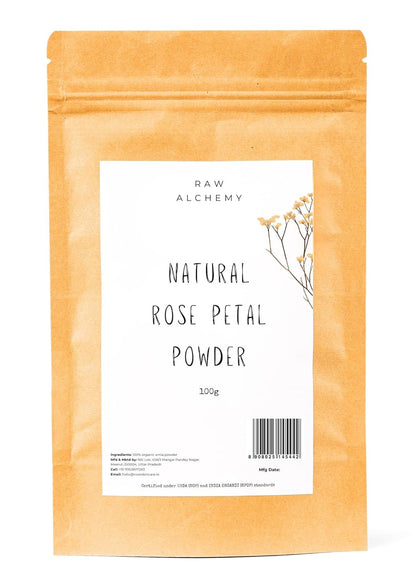 Raw Alchemy Rose Petal Powder 100 g – Natural Skin Toner & Cooling Face Pack